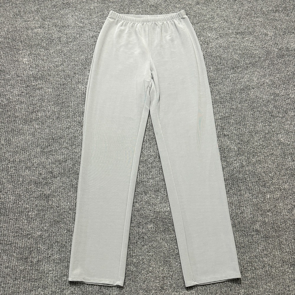 Susan Graver Essentials Womens Pants Size XS Small Gray Pull On Mid Rise